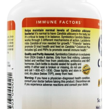 Candida Balance Desintoxicante de Trato GI com Colostro Plus e Probióticos - Cápsulas 120 Symbiotics - Imagem 4