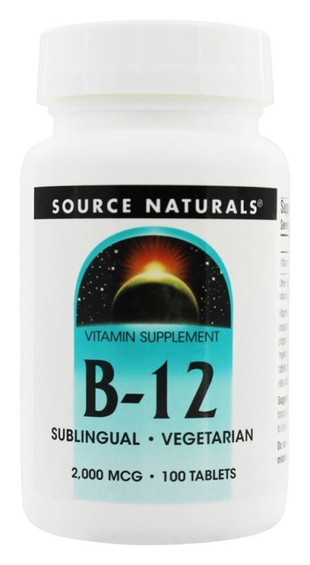 Vitamina B12 Sublingual 2000 mcg. - 100 Tablets Source Naturals