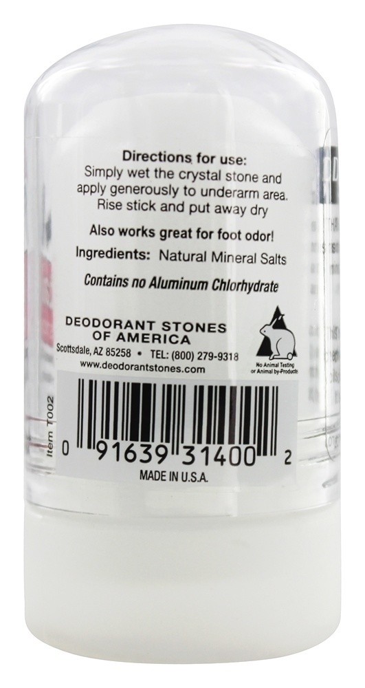 Vara de Push De Desodorante De Cristal Natural Tailandês - 2.125 oz. Thai Deodorant Stone - Imagem 3