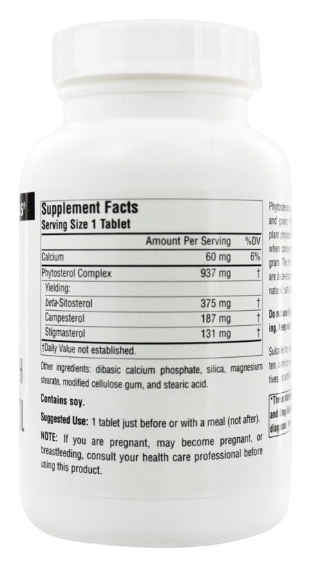 Mega Força Beta Sitosterol 375 mg. - 60 Tablets Source Naturals - Image 2