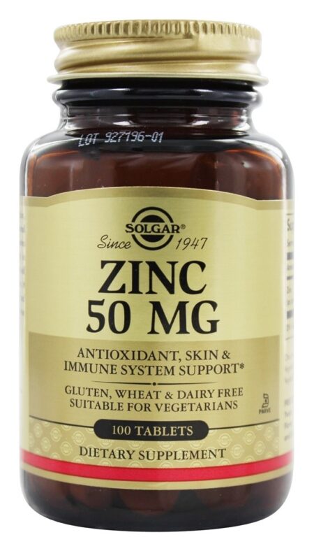 Zinco 50 mg. - 100 Tablets Solgar