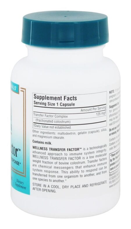 Wellness Transfer Factor Para Suporte Imunológico 125 mg. - Cápsulas 60 Source Naturals - Image 2