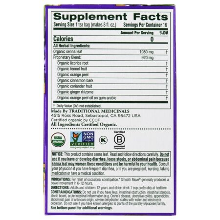 Chá de ervas suave orgânico - 16 Saquinhos de Chá Traditional Medicinals - Imagem 2