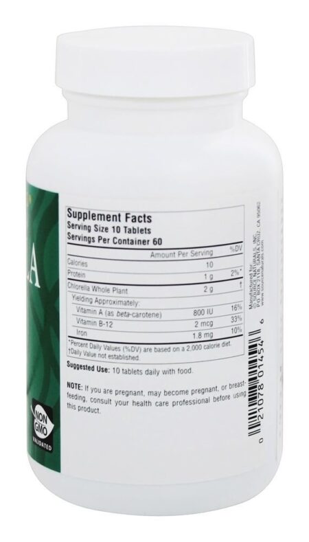 Yaeyama Chlorella 200 mg. - 600 Tablets Source Naturals - Image 2