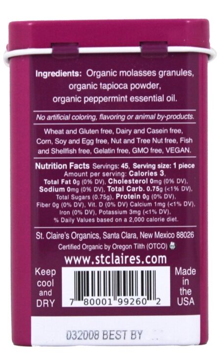 Respiradouro Orgânico Hortelã Pimenta - 1.5 oz. St. Claire's Organics - Image 2