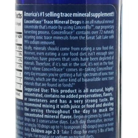 Concentrace Traçar Mineral Gotas - 2 fl. oz. Trace Minerals Research - Imagem 3