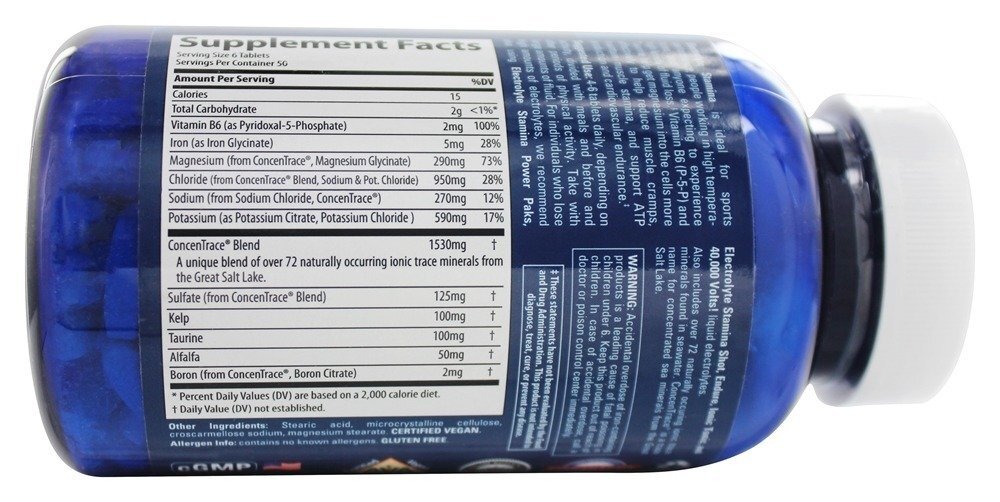 Comprimidos de Vigor Eletrolítico - 300 Tablets Trace Minerals Research - Imagem 2