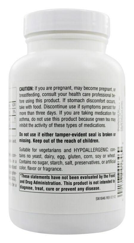 Extrato de Chá Verde 500 mg. - 120 Tablets Source Naturals - Image 3