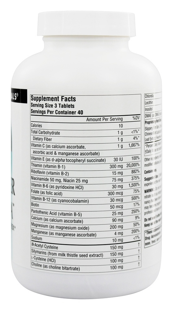 Fórmula Para a Ressaca Complexo Multi-Nutricional - 120 Tablets Source Naturals - Imagem 2