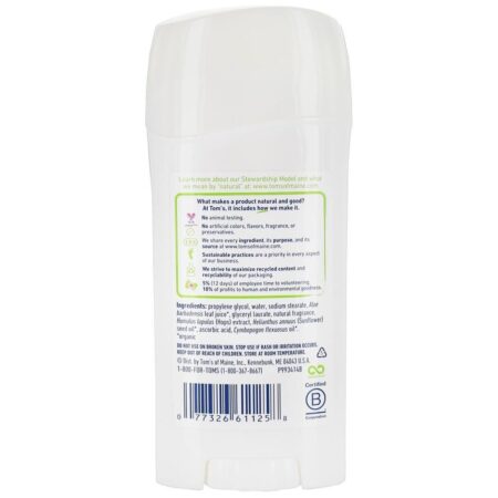 Desodorante natural duradouro Damasco fresco - 2.25 oz. Tom's of Maine - Imagem 2