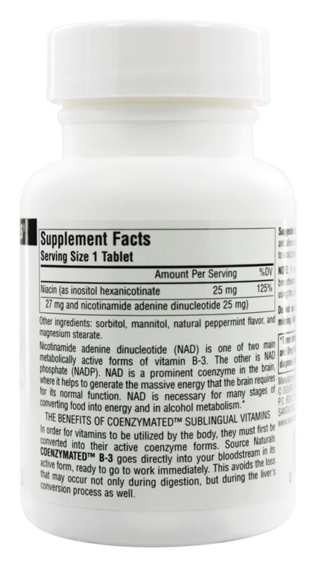 Coenzimado B3 - 60 Tablets Source Naturals - Image 2