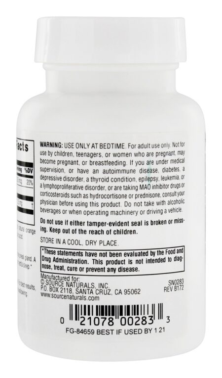 Aroma de laranja de melatonina 2.5 mg. - 240 Pastilhas Source Naturals - Image 3