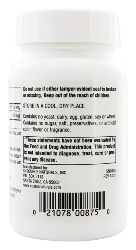 Coenzima Q-10 100 mg. - Cápsulas 60 Source Naturals - Image 3