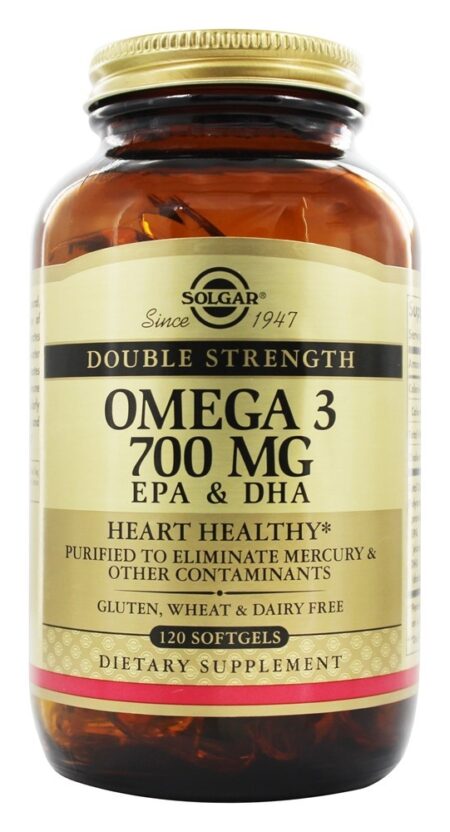 Omega 3 Potência Dupla 700 mg. - 120 Softgels Solgar