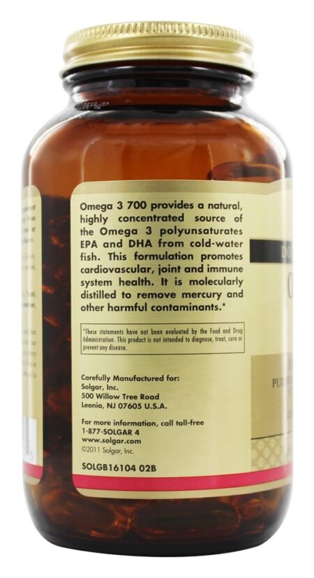 Omega 3 Potência Dupla 700 mg. - 120 Softgels Solgar - Image 4