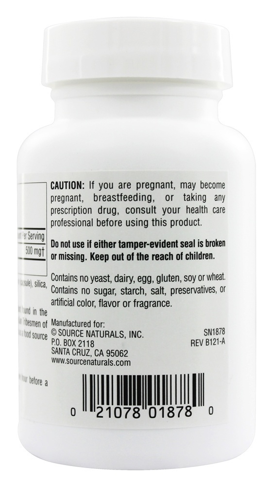 Hoodia Extrair Hoodia Gordonii 20:1 250 mg. - Cápsulas 60 Source Naturals - Imagem 3