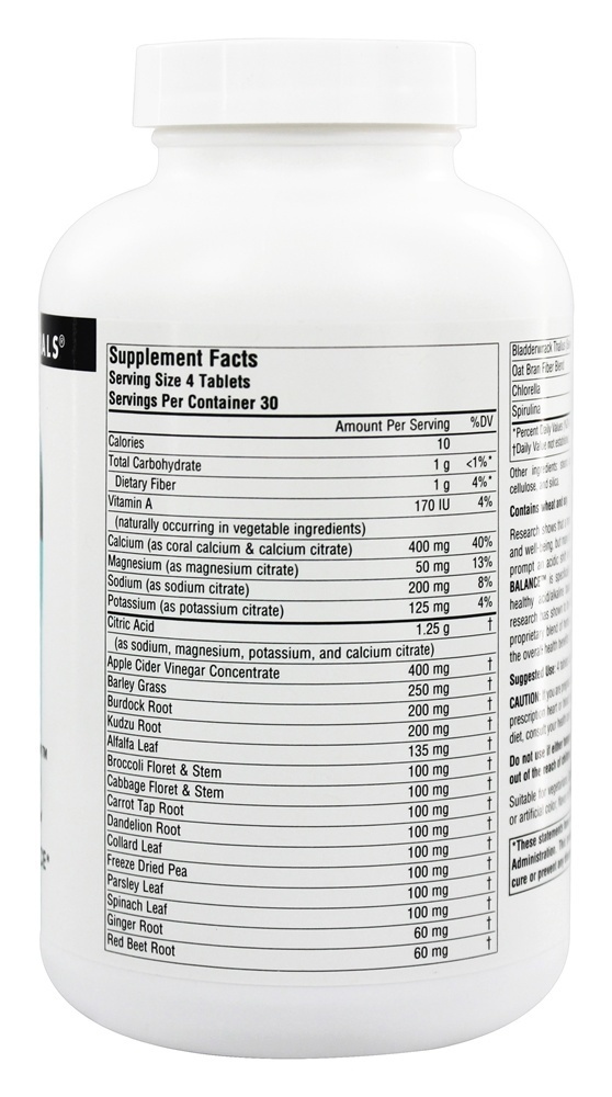 Alka-Balance - 120 Tablets Source Naturals - Imagem 2