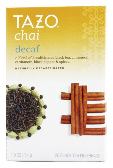 Chá Preto Descafeinado Chai - 20 Saquinhos de Chá Tazo