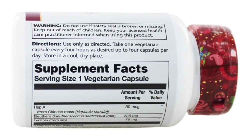 Hup A (Huperzina) Com 225 mg. de Eleuthero 50 mcg. - Cápsulas vegetarianas 60 Solaray - Imagem 3