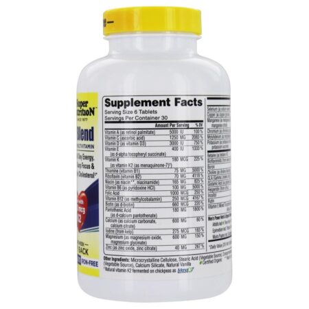 Men's Blend Multivitamínico Para Homens Livre de Ferro - 180 Tablets Super Nutrition - Imagem 2