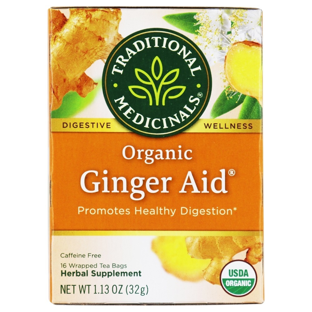 Chá de ervas orgânico de gengibre - 16 Saquinhos de Chá Traditional Medicinals