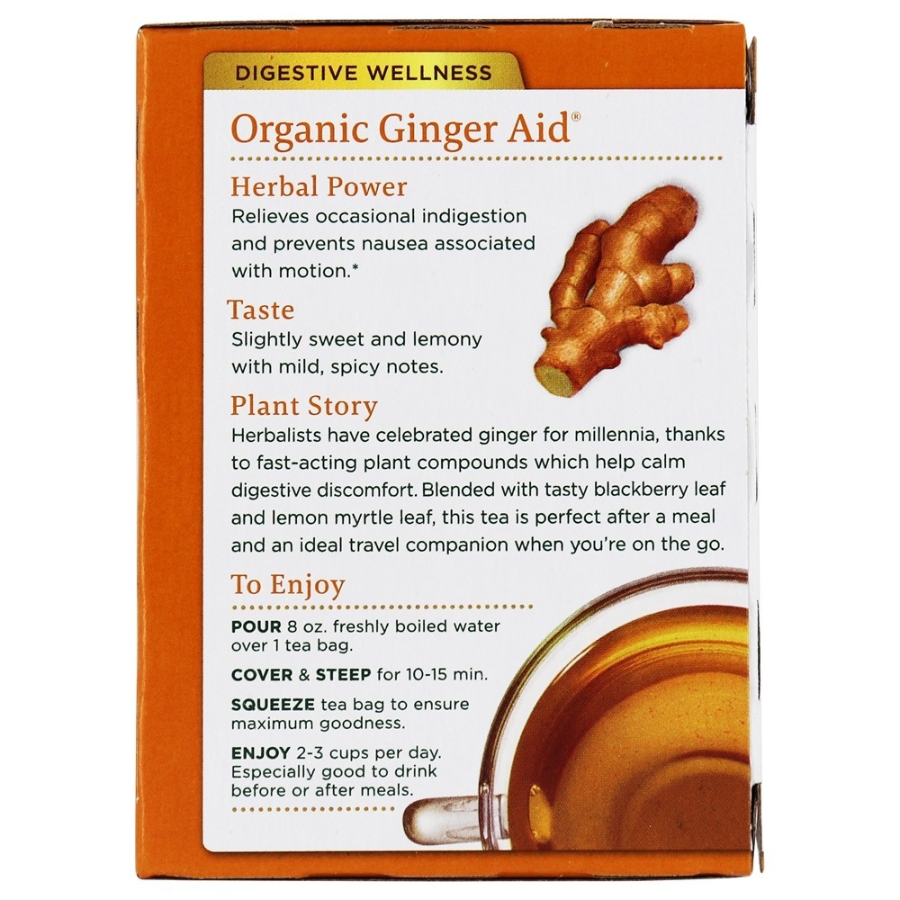 Chá de ervas orgânico de gengibre - 16 Saquinhos de Chá Traditional Medicinals - Imagem 3