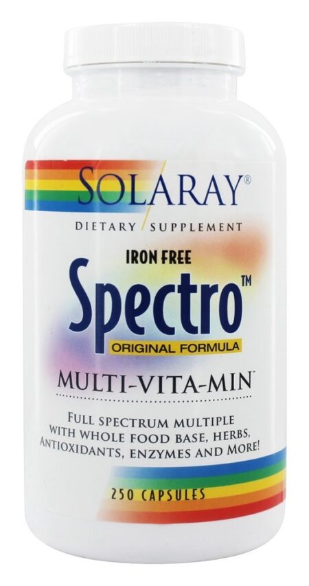 Fórmula Original Spectro Multi-Vita-Min Sem Ferro - Cápsulas 250 Solaray