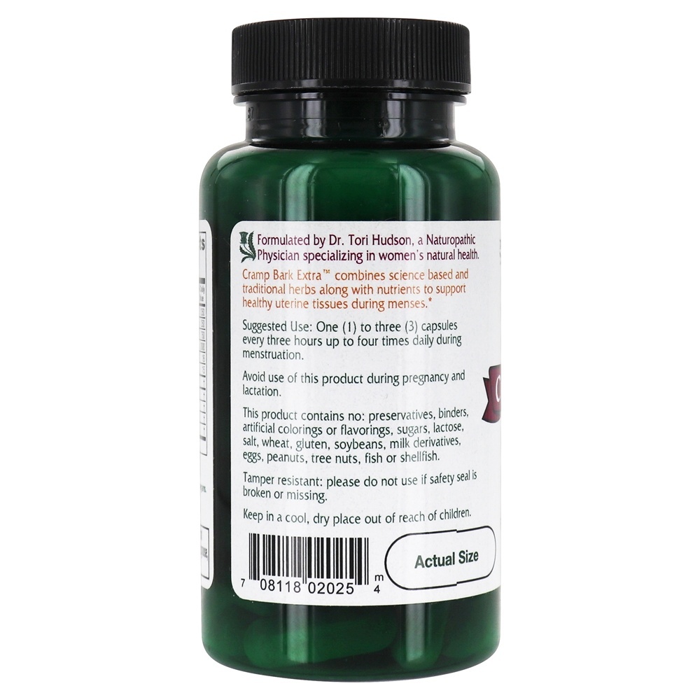 Cramp Bark Extra Menstrual Support - Cápsulas vegetarianas 60 Vitanica - Imagem 3