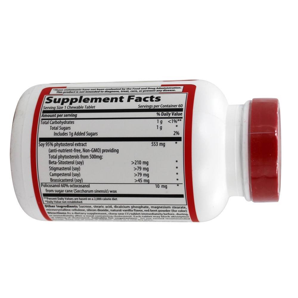 Bloqueador de Colesterol Sabor Baunilha 510 mg. - 60 comprimidos mastigáveis Vibrant Health - Imagem 3