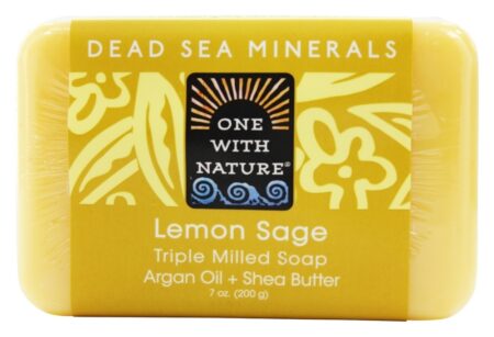 Sabão Exfoliante Suave de Limão Sabonete Mineral do Mar Morto - 7 oz. One With Nature