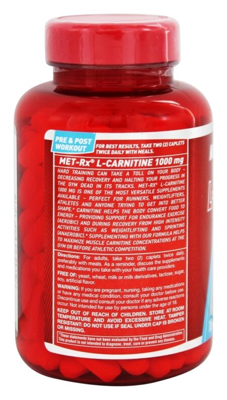 L-Carnitina 1000 mg. - 180 Cápsulas MET-Rx - Image 3