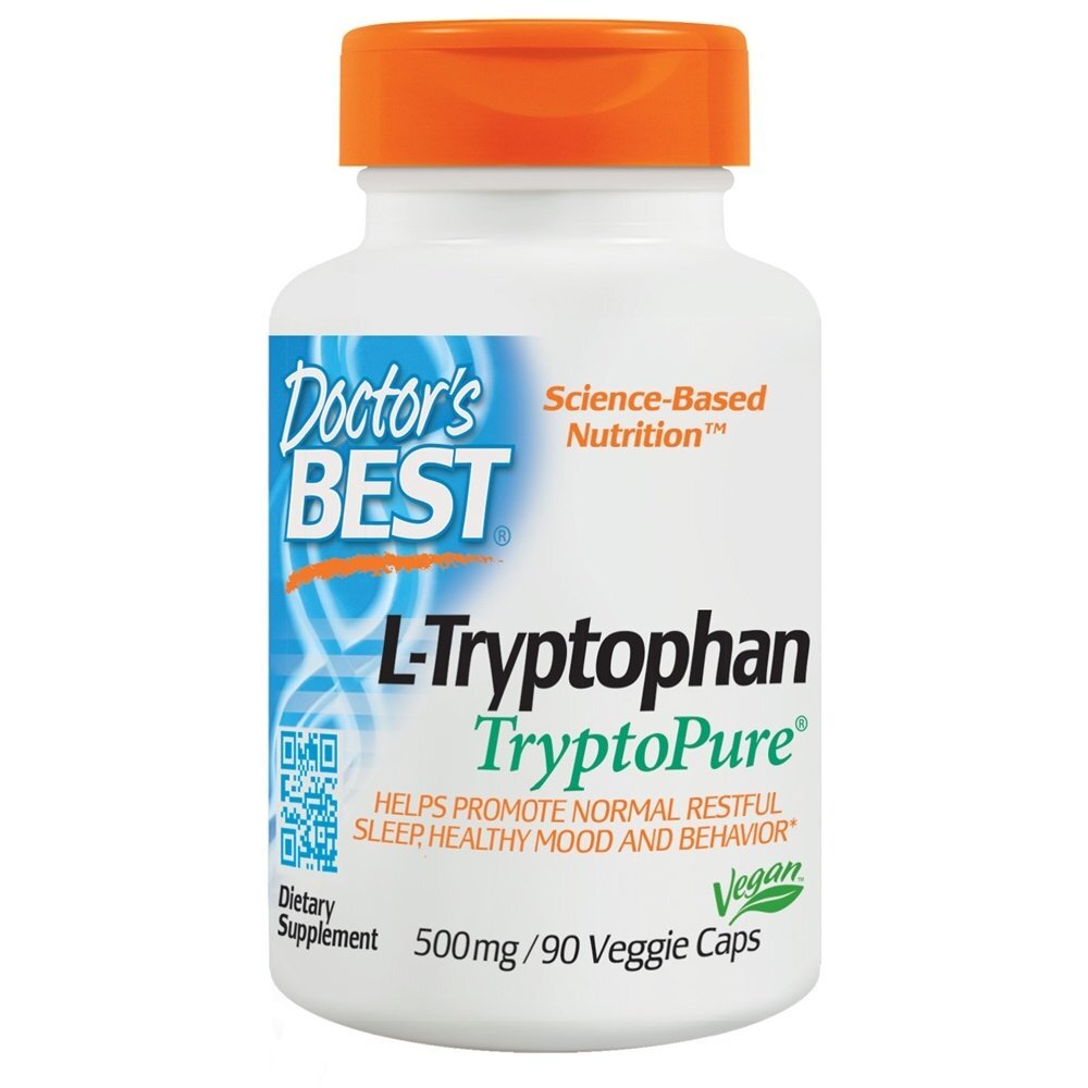 L-Triptofano com TryptoPure 500mg - Cápsulas vegetarianas 90 Doctor's Best