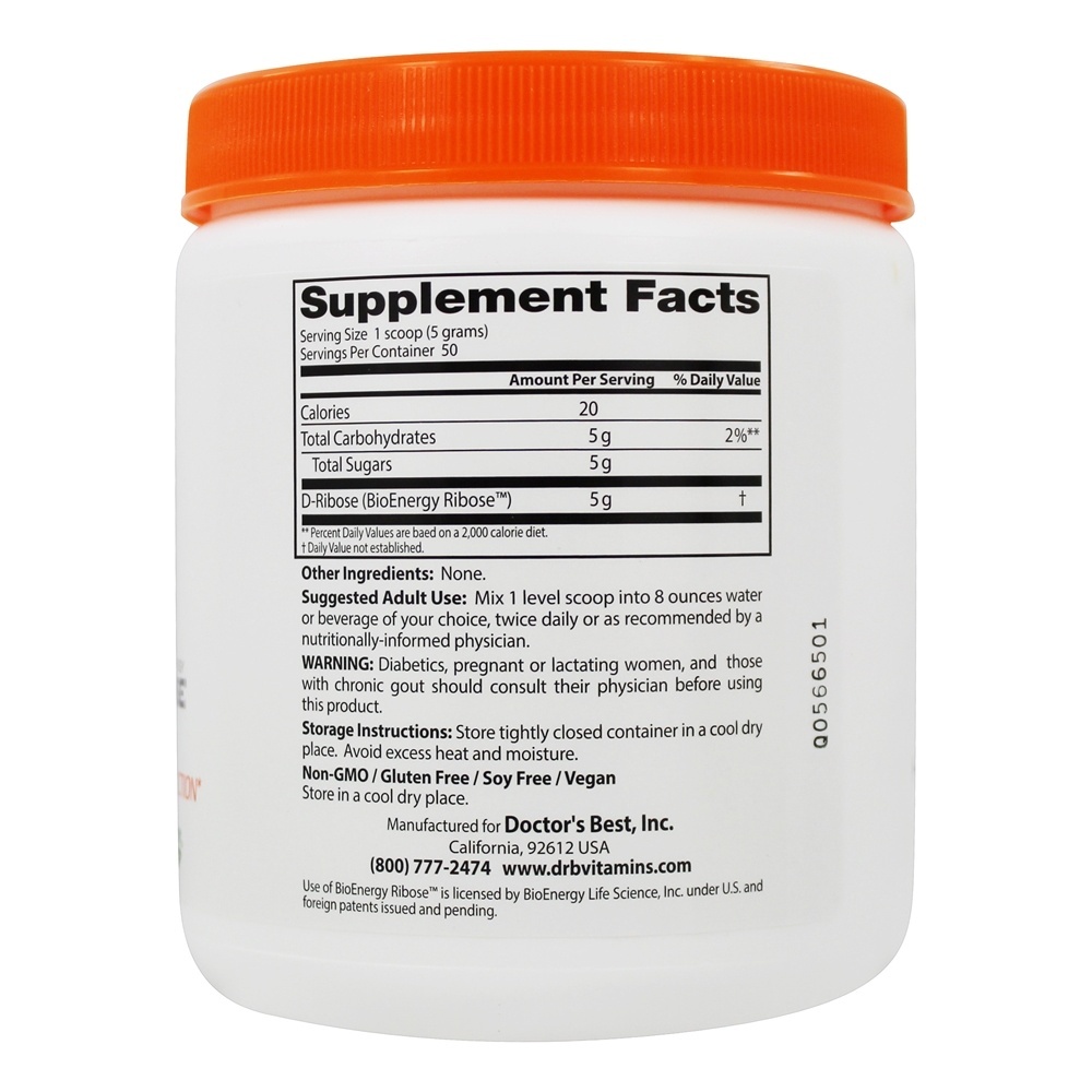 D-Ribose em Pó com BioEnergy Ribose - 8.8 oz. Doctor's Best - Imagem 2