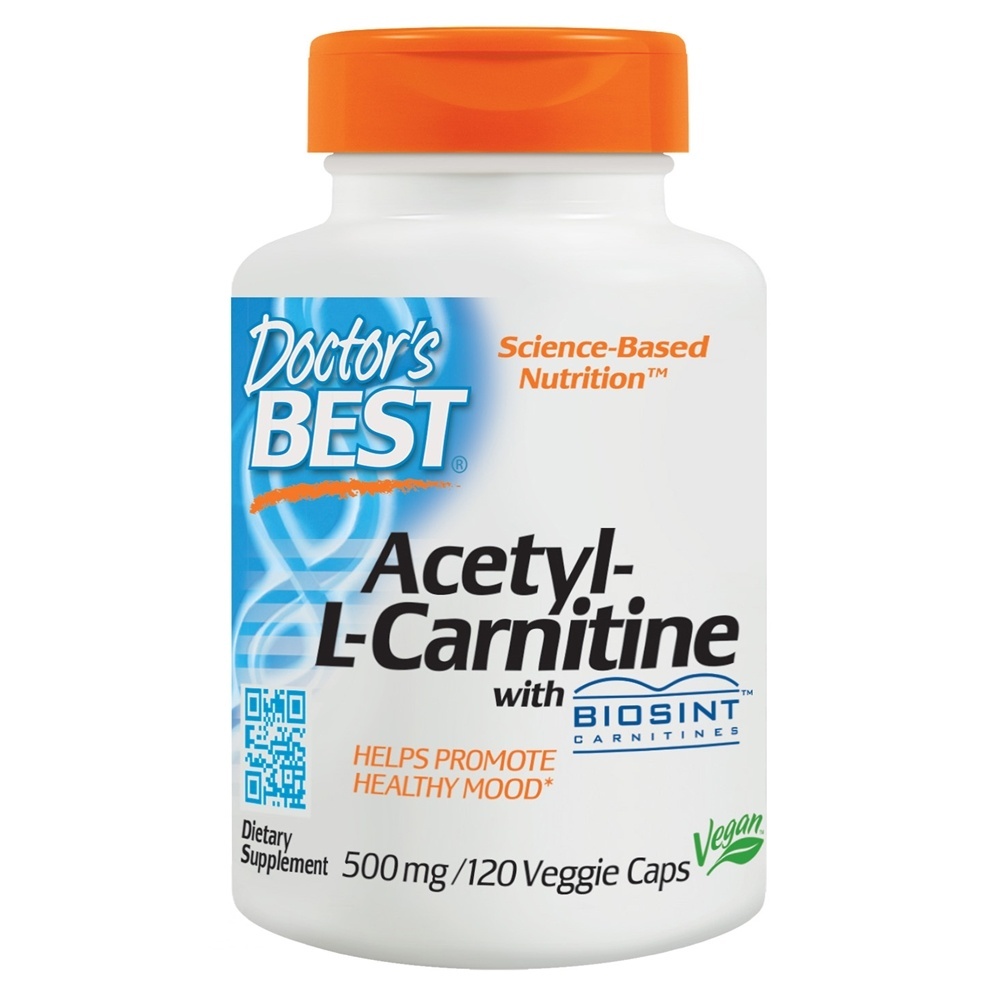 Acetil-L-Carnitina com Biosint Carnitines 500 mg. - Cápsulas 120 Doctor's Best