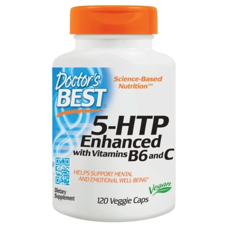 5-HTP Reforçado Com Vitaminas B6 & C Para o Bem-Estar Mental e Emocional - Cápsulas vegetarianas 120 Doctor's Best