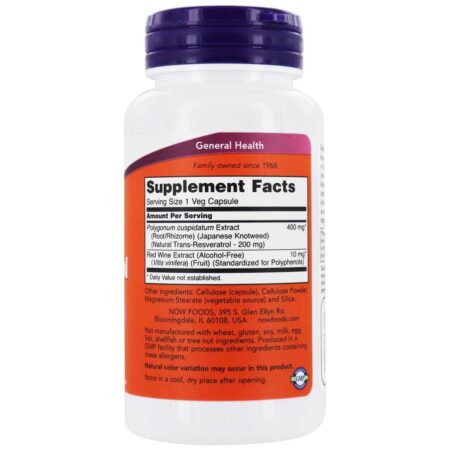 Resveratrol natural 200 mg . - 60 Cápsula (s) vegetal (s) NOW Foods - Image 2