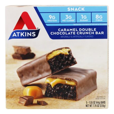 Lanche Barras Caixa Caramelo Dobrar Chocolate Crise - 5 Barras Atkins