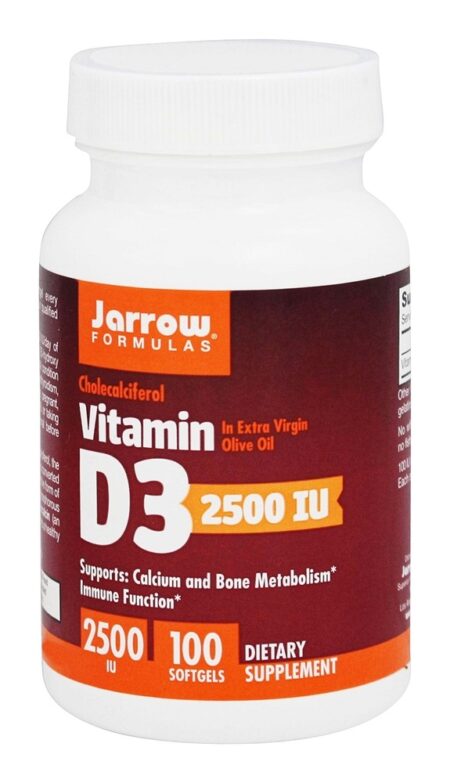 Vitamina D3 2500 UI - 100 Softgels Jarrow Formulas