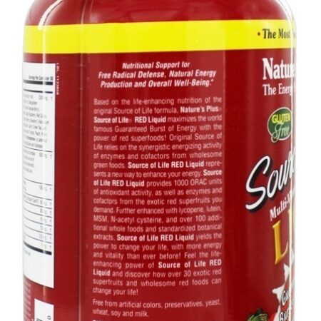 Fonte de Vida Vermelho Líquido Misto Baga - 30 fl. oz. Natures Plus - Imagem 3
