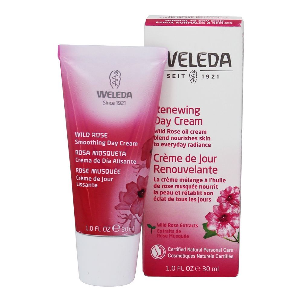 Renovação de Creme de Dia Facial Wild Rose Extractos - 1 fl. oz. Weleda