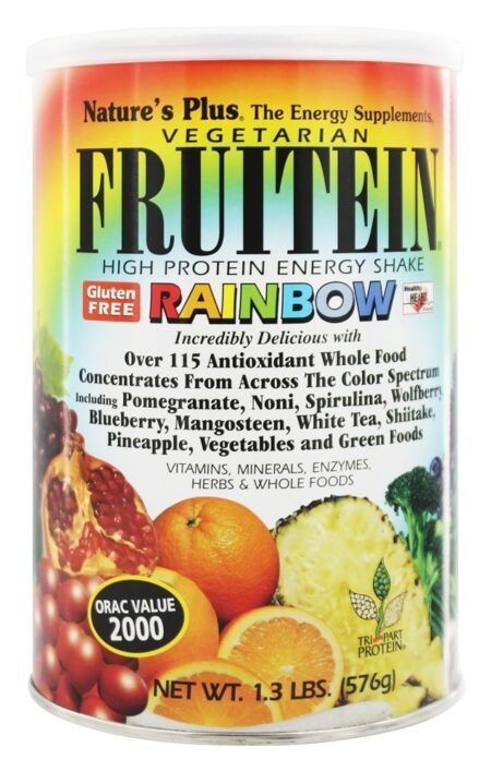 Fruitein Vegetariano Shake Rainbow - 1.3 lbs. Natures Plus