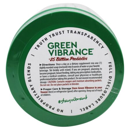 Green Vibrance Versão 18.0 Superalimento de Base Vegetal - 5.82 oz. Vibrant Health - Image 6