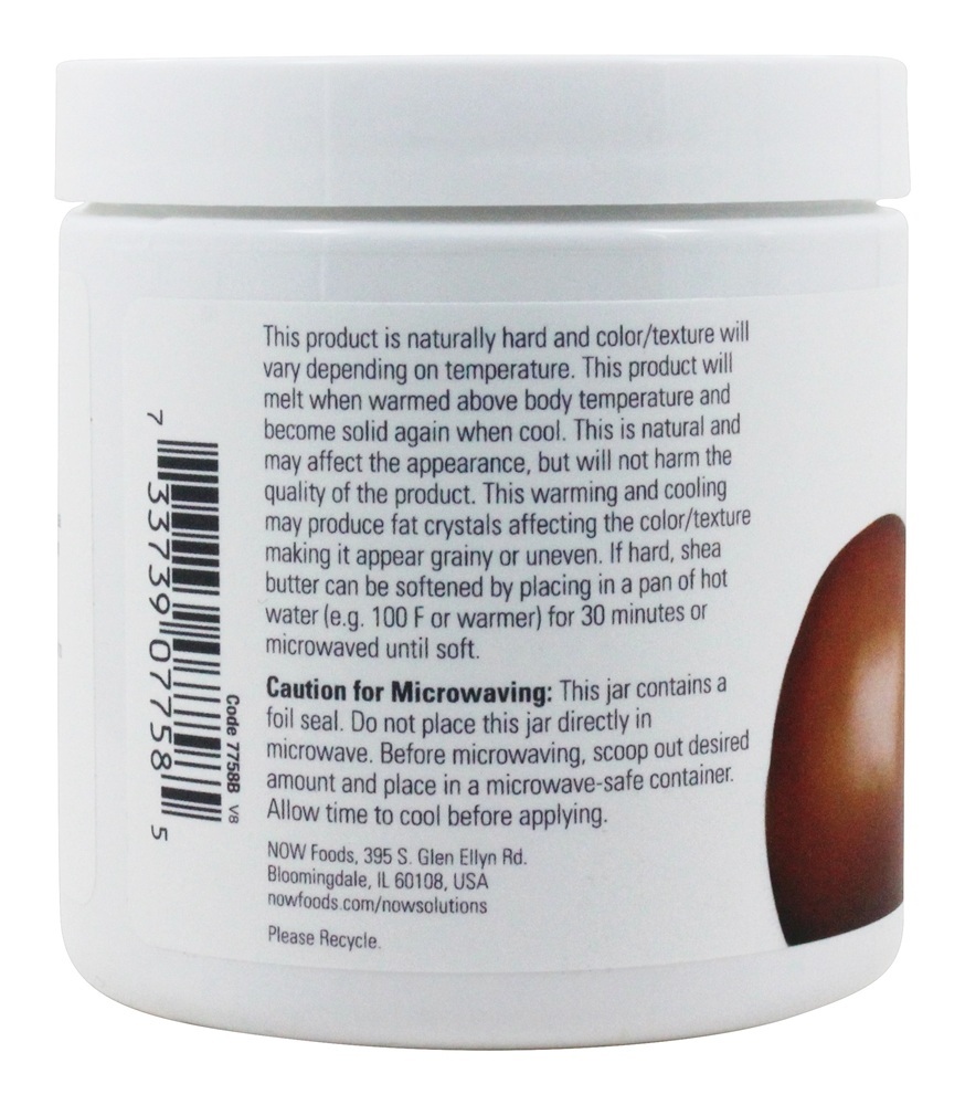 Manteiga De Karité Natural – 7 oz. NOW Foods — foto 3 Manteiga De Karité Natural - 7 oz. NOW Foods - Imagem 3