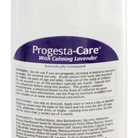 Creme Corporal de Progesterona Natural Progesta-Care com Lavanda Calmante - 4 oz. Life-Flo - Imagem 2