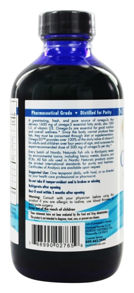 Omega - 3 D Limão Líquido - 8 fl. oz. Nordic Naturals - Image 3