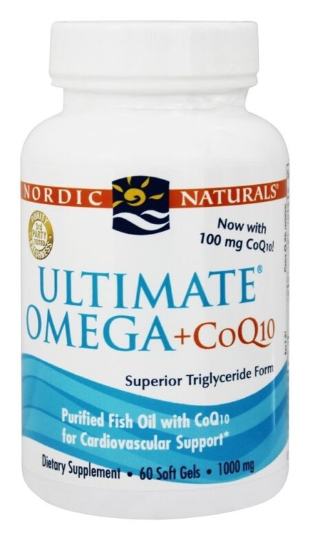 Ultimate Omega Óleo de Peixe Purificado + CoQ10 1000 mg. - 60 Softgels Nordic Naturals