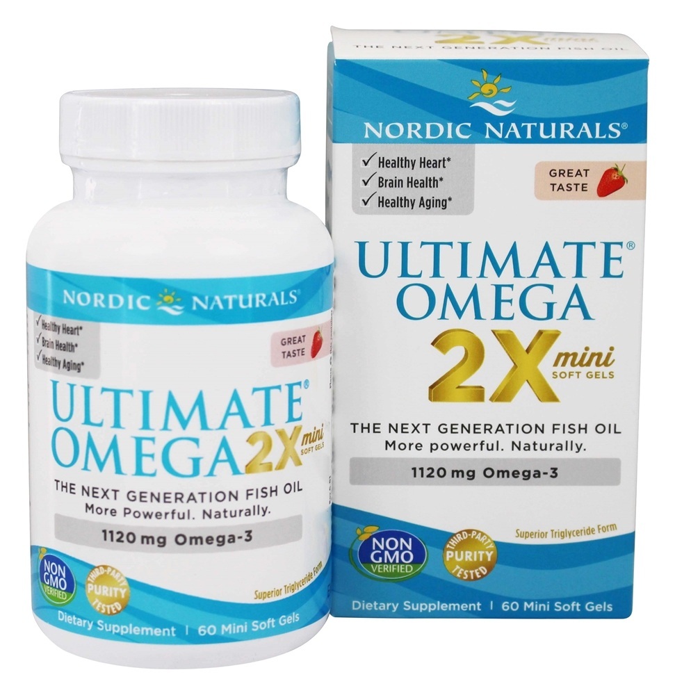 Ultimate Omega 2X Sabor Morango 1120 mg. - 60 Mini cápsulas gelatinosas Nordic Naturals