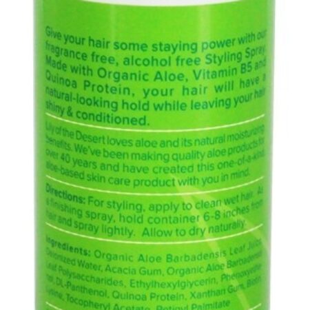 Spray de cabelo com estilo à base de aloés – 8 fl. oz. Lily Of The Desert — foto 2