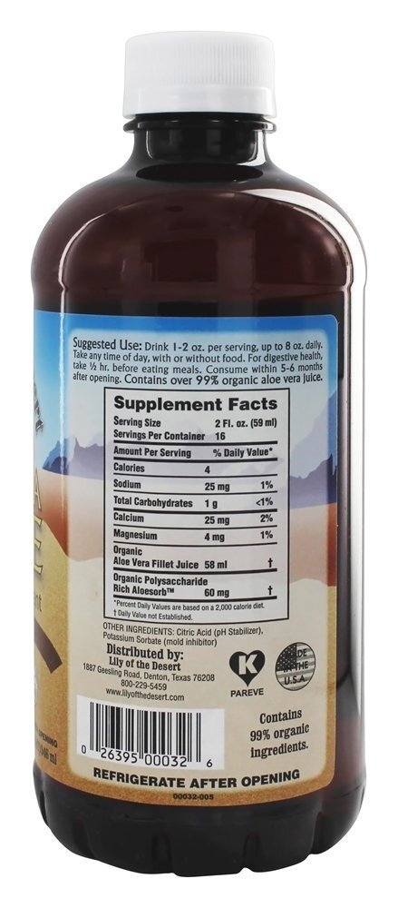 Suco de Aloe Vera - 32 fl. oz. Lily Of The Desert - Imagem 2