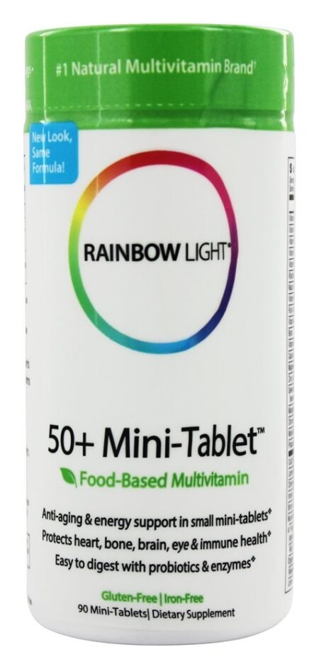 50 + Fórmula Age-Defense do Mini-Tab - 90 Tablets Rainbow Light